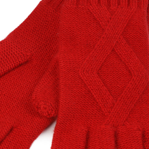 Ladies Racking Rib Detail Glove Cardinal - Heritage Of Scotland - CARDINAL