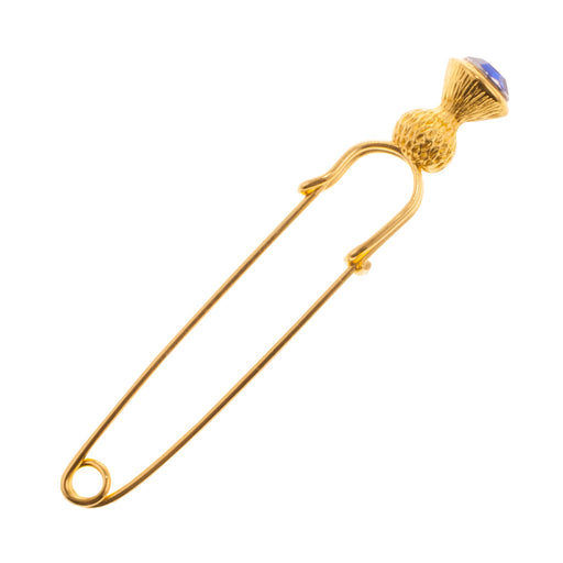 Ladies Thistle Kilt Pin - Heritage Of Scotland - BLUE / GOLD