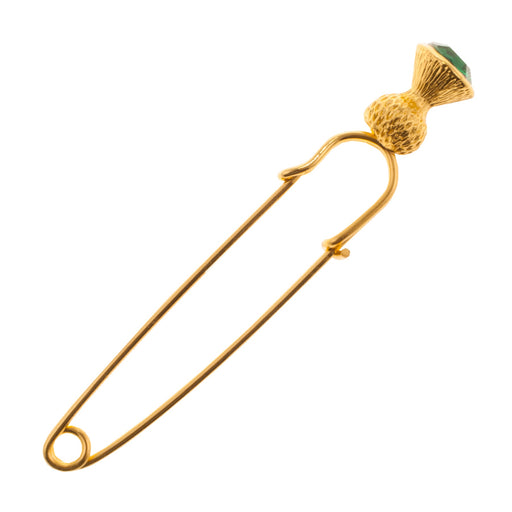 Ladies Thistle Kilt Pin - Heritage Of Scotland - GREEN / GOLD