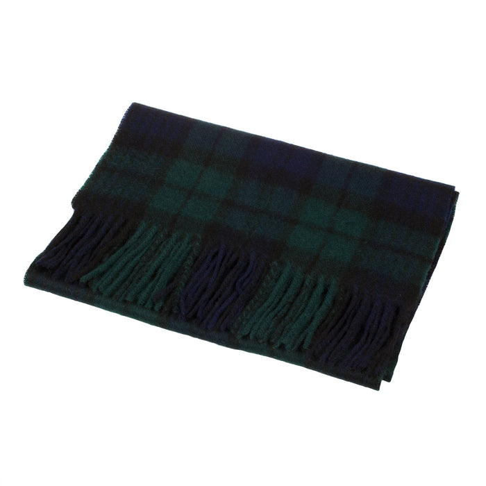Lambswool Scottish Tartan Clan Scarf Black Watch - Heritage Of Scotland - BLACK WATCH