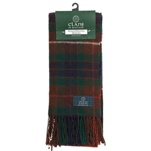 Lambswool Scottish Tartan Clan Scarf Fraser Hunting - Heritage Of Scotland - FRASER HUNTING
