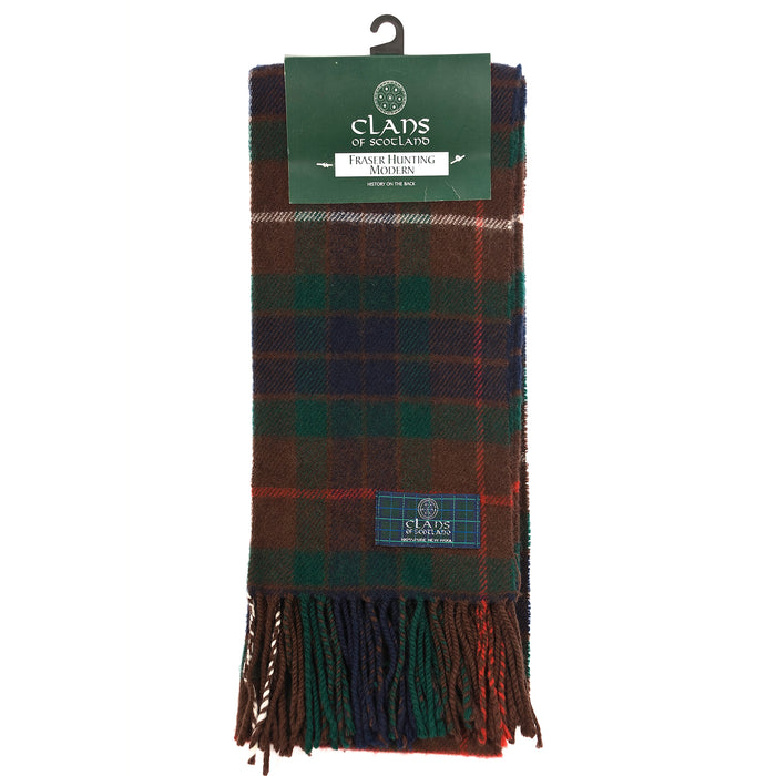 Lambswool Scottish Tartan Clan Scarf Fraser Hunting - Heritage Of Scotland - FRASER HUNTING