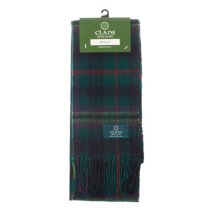 Lambswool Scottish Tartan Clan Scarf Kennedy - Heritage Of Scotland - KENNEDY