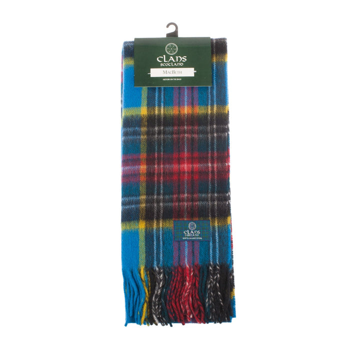 Lambswool Scottish Tartan Clan Scarf Macbeth - Heritage Of Scotland - MACBETH