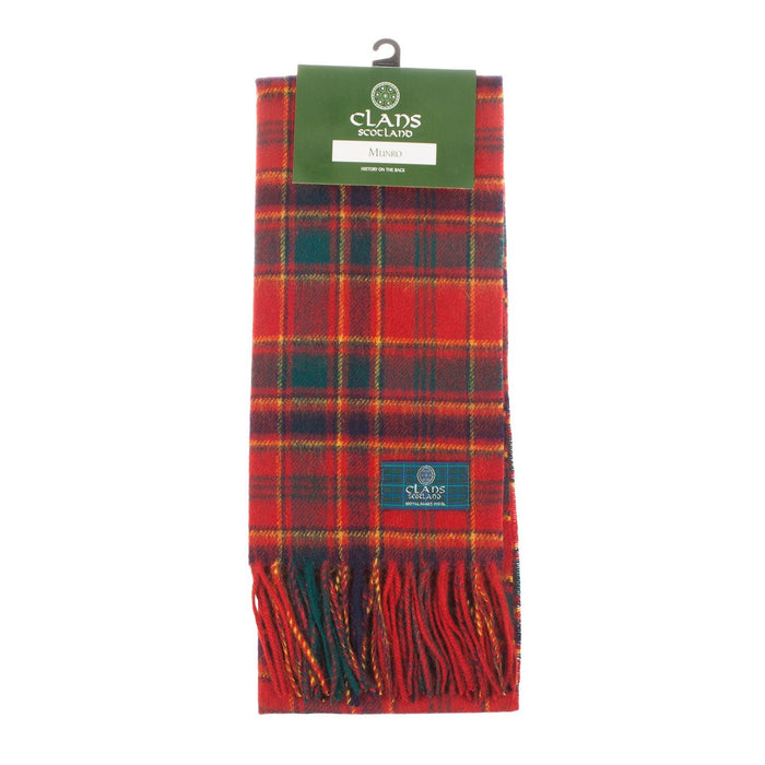Lambswool Scottish Tartan Clan Scarf Munro - Heritage Of Scotland - MUNRO