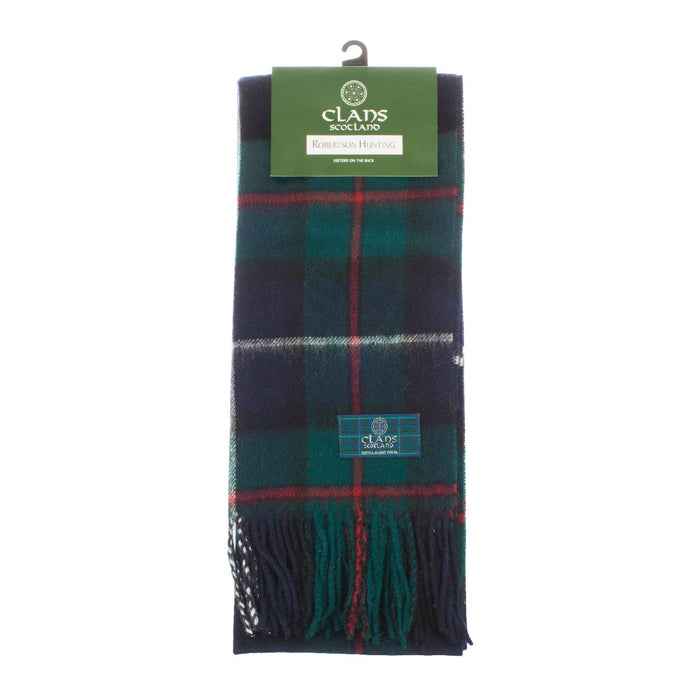 Lambswool Scottish Tartan Clan Scarf Robertson Hunting - Heritage Of Scotland - ROBERTSON HUNTING