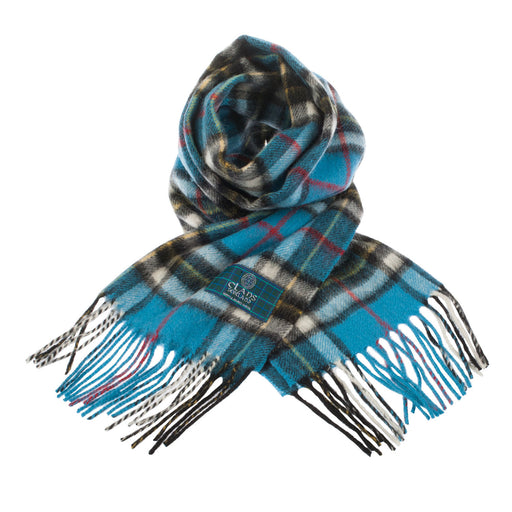 Lambswool Scottish Tartan Clan Scarf Thomson Blue - Heritage Of Scotland - THOMSON BLUE