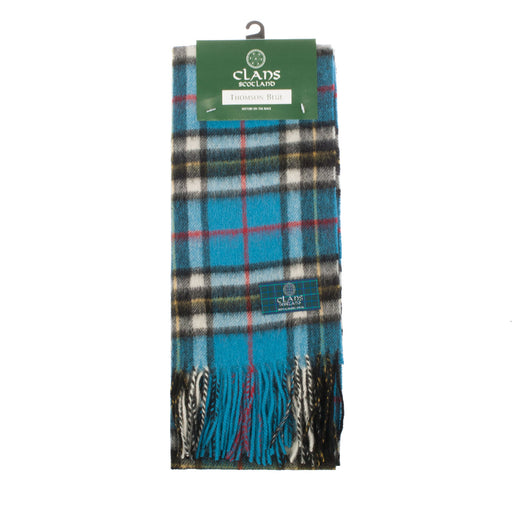 Lambswool Scottish Tartan Clan Scarf Thomson Blue - Heritage Of Scotland - THOMSON BLUE