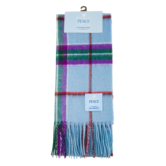 Lambswool Scottish Tartan Clan Scarf - Heritage Of Scotland - WORLD PEACE TARTAN