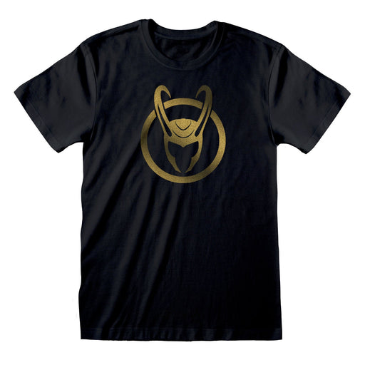 Marvel Loki ��� Icon Gold Ink Tshirt - Heritage Of Scotland - BLACK