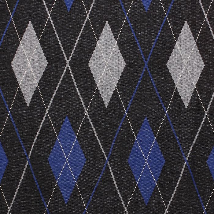 Men's Argyle Ballantrae Jumper Crew Nec Black - Heritage Of Scotland - BLACK