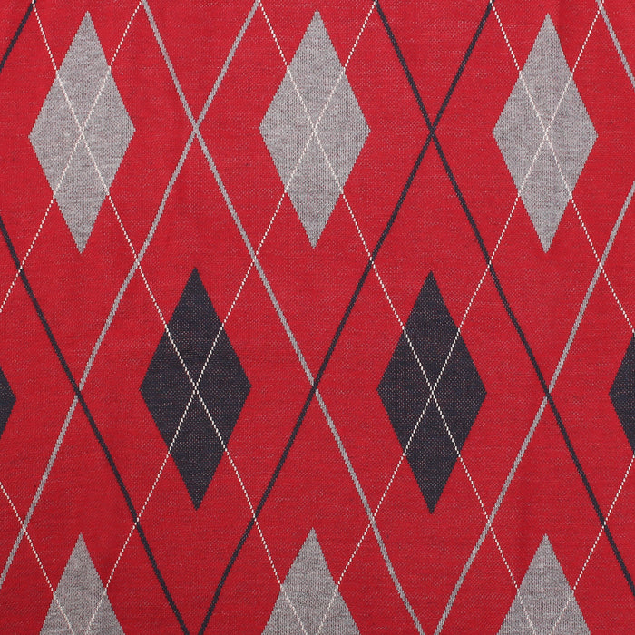 Men's Argyle Ballantrae Jumper Crew Nec Red - Heritage Of Scotland - RED