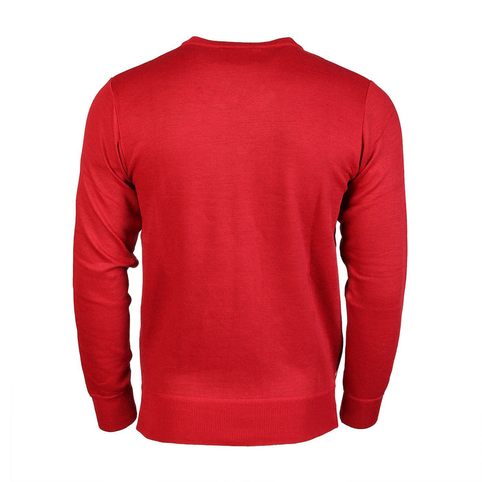 Men's Argyle Ballantrae Jumper Crew Nec Red - Heritage Of Scotland - RED