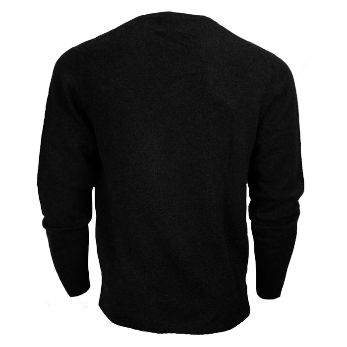 Men's Dunedin Cashmere 100% Cashmere Cr Charcoal - Heritage Of Scotland - CHARCOAL