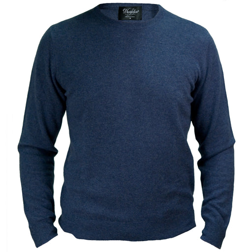 Men's Dunedin Cashmere 100% Cashmere Cr Denim - Heritage Of Scotland - DENIM