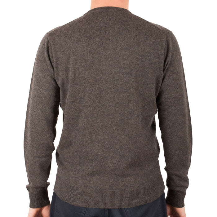 Men's Dunedin Cashmere 100% Cashmere Cr Ptarmigan - Heritage Of Scotland - PTARMIGAN