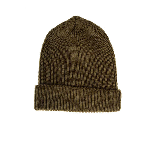 Men's Peregrine Porter Ribbed Beanie Hat Wool Made In England Olive - Heritage Of Scotland - OLIVE