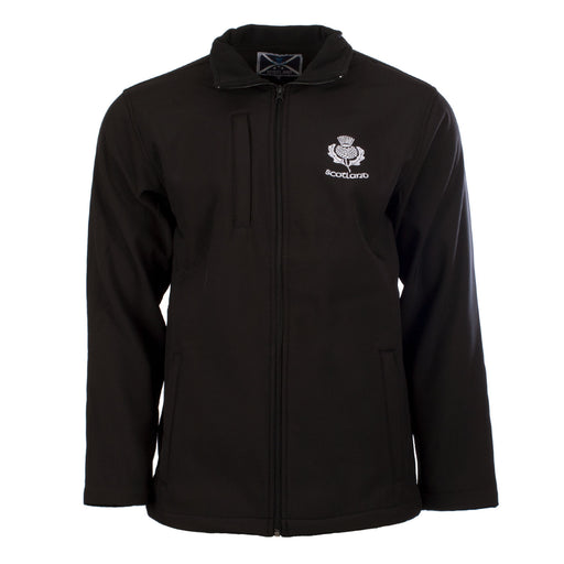 Men's Soft Shell Jacket Black - Heritage Of Scotland - BLACK