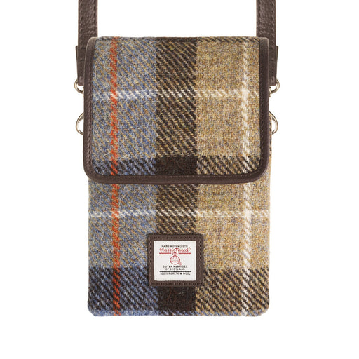 Mini Crossbody Bag Blue/Brown Check - Heritage Of Scotland - BLUE/BROWN CHECK