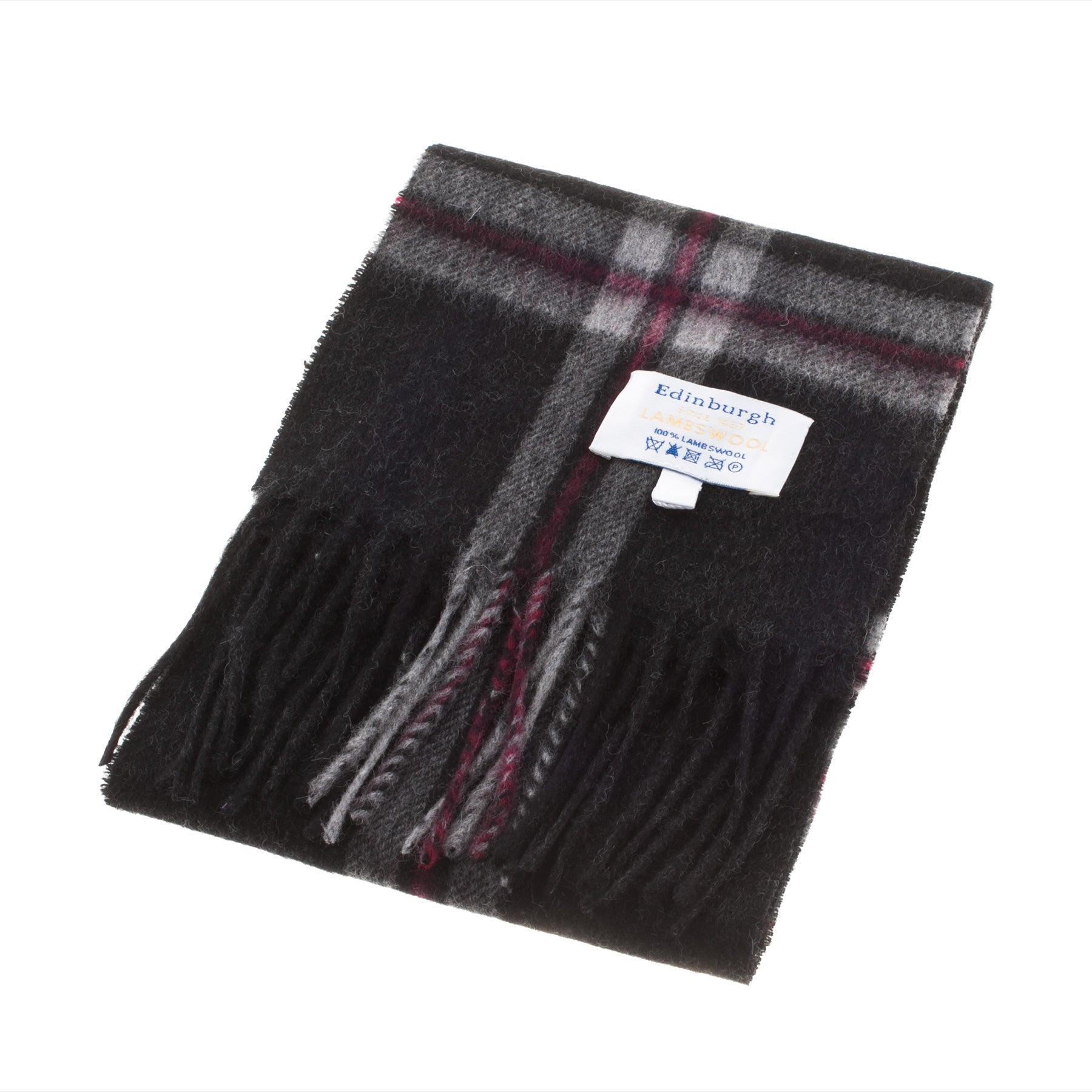 Mini Edinburgh Lambswool Scarf Thomson Charcoal - Heritage Of Scotland - THOMSON CHARCOAL