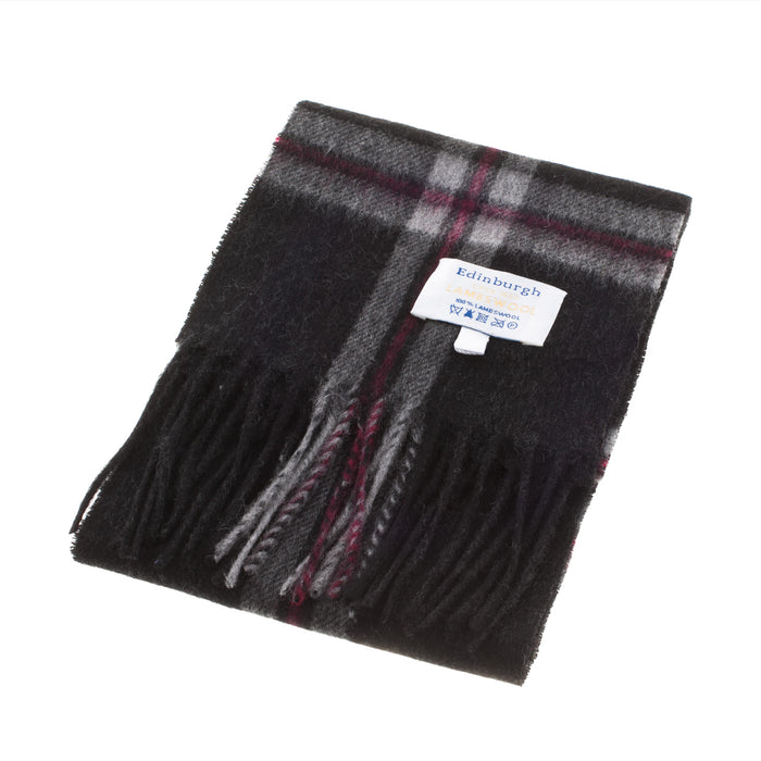 Mini Edinburgh Lambswool Scarf Thomson Charcoal - Heritage Of Scotland - THOMSON CHARCOAL