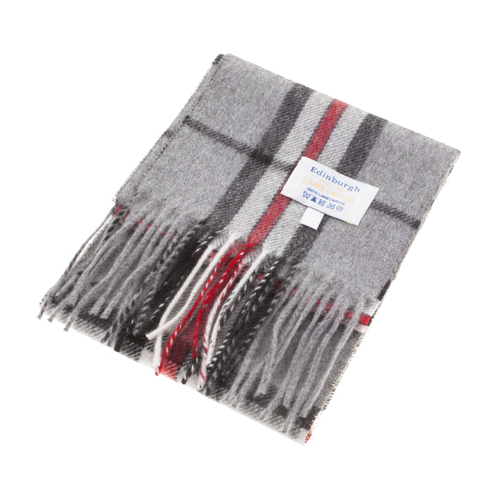 Mini Edinburgh Lambswool Scarf Thomson Grey - Heritage Of Scotland - THOMSON GREY