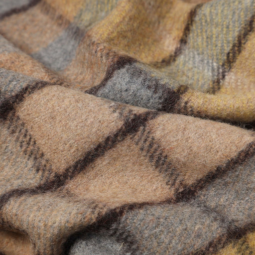 Recycled Wool Tartan Blanket Throw Buchanan Natural - Heritage Of Scotland - BUCHANAN NATURAL