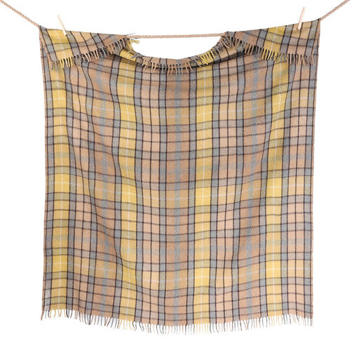 Recycled Wool Tartan Blanket Throw Buchanan Natural - Heritage Of Scotland - BUCHANAN NATURAL