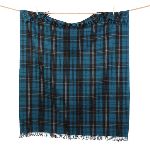 Recycled Wool Tartan Blanket Throw Ramsay Blue - Heritage Of Scotland - RAMSAY BLUE