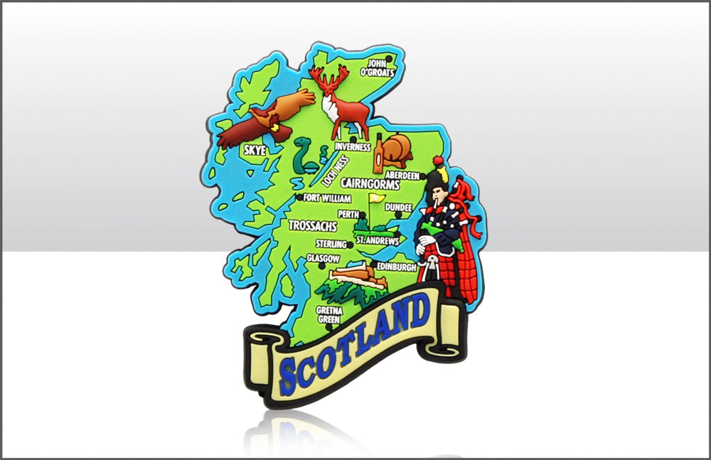 Scotland Map Magnet Pvc - Heritage Of Scotland - NA