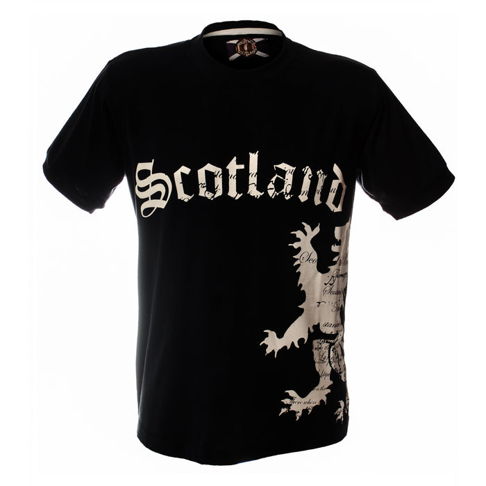 Scotland Side Lion T-Shirt Navy - Heritage Of Scotland - Navy