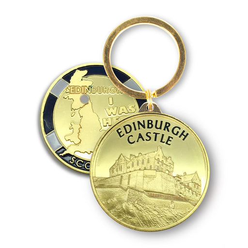 Scotland Souvenir Keyring Edin Castle View 2014 - Heritage Of Scotland - EDIN CASTLE VIEW 2014