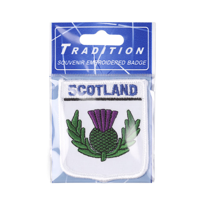 Scotland White Thistle Emb Badge - Heritage Of Scotland - N/A