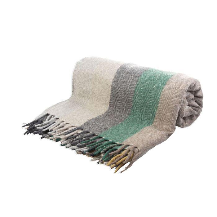 Stripe Herringbone Blanket Spice - Heritage Of Scotland - SPICE