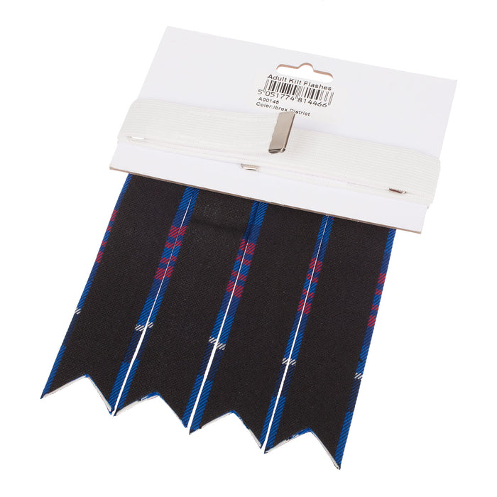 Traditional Polyviscose Tartan Flashes Ibrox District - Heritage Of Scotland - IBROX DISTRICT