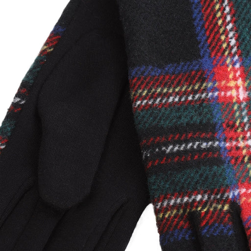 Traditional Tartan Gloves Black Stewart - Heritage Of Scotland - BLACK STEWART