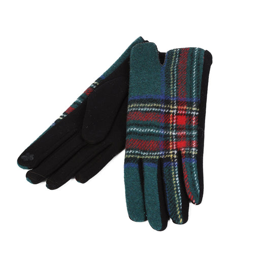 Traditional Tartan Gloves Green Stewart - Heritage Of Scotland - GREEN STEWART
