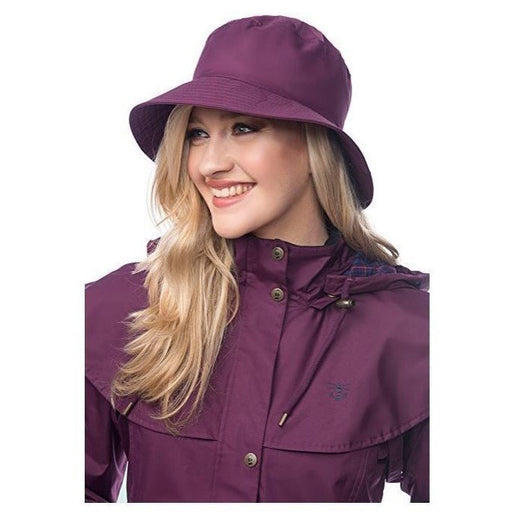Women's Storm Waterproof Hat Plum - Heritage Of Scotland - PLUM