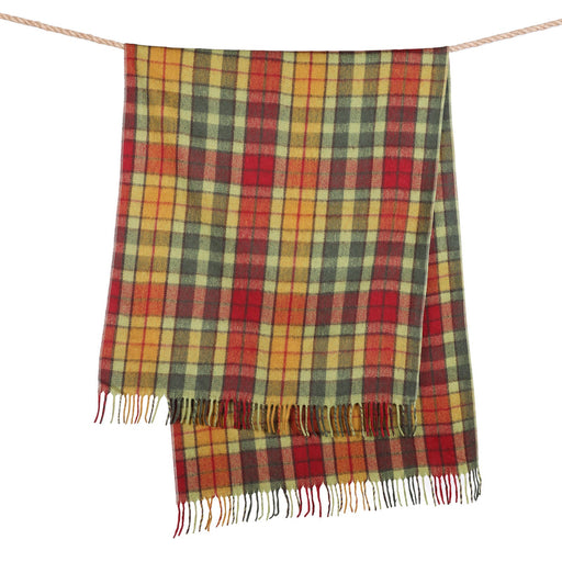 Wool Blend Tartan Knee Blanket Buchanan Autumn - Heritage Of Scotland - BUCHANAN AUTUMN