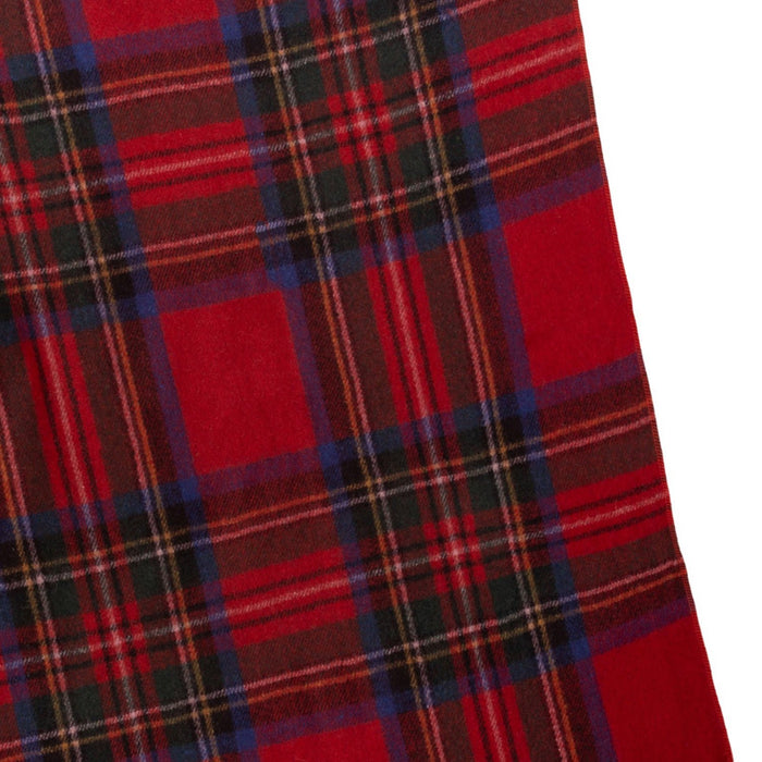 Wool Blend Tartan Knee Blanket Stewart Royal - Heritage Of Scotland - STEWART ROYAL