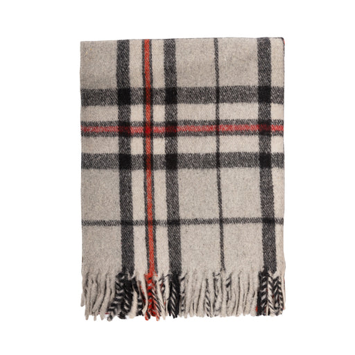 Wool Blend Tartan Knee Blanket Thomson Grey - Heritage Of Scotland - THOMSON GREY