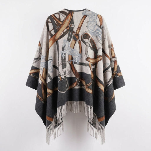 100% Cashmere Cape Belt Design - GREY - Heritage Of Scotland -