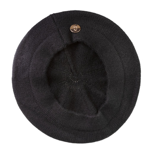 100% Cashmere Florence Beret Black - Heritage Of Scotland - BLACK