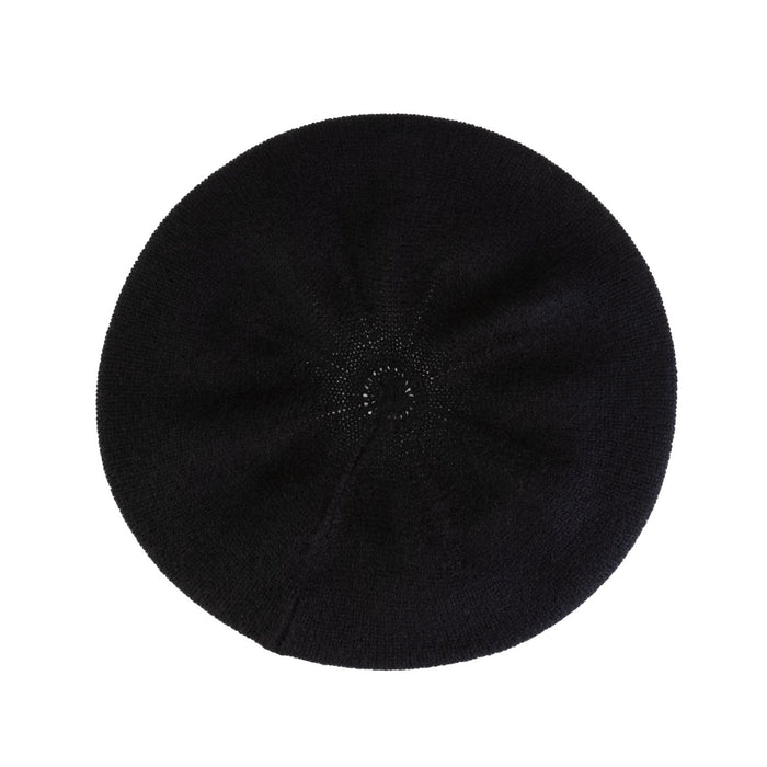 100% Cashmere Florence Beret Black - Heritage Of Scotland - BLACK