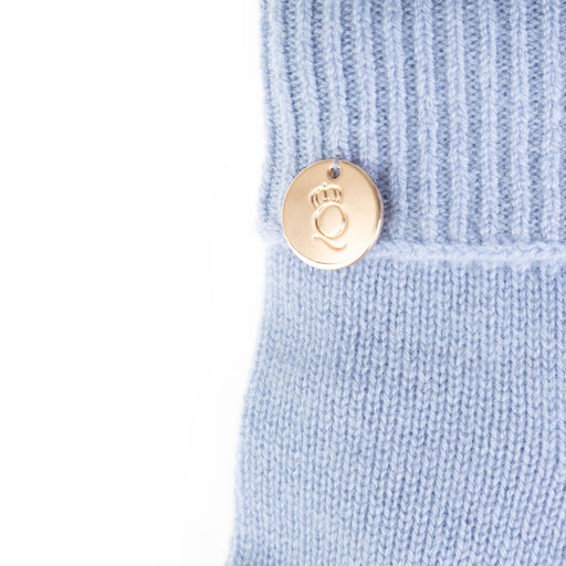 100% Cashmere Kate Plain Glove Moonblue - Heritage Of Scotland - MOONBLUE