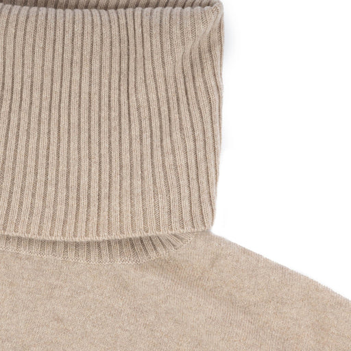 100% Cashmere Ladies Oversized Cowl Sand Beige - Heritage Of Scotland - SAND BEIGE