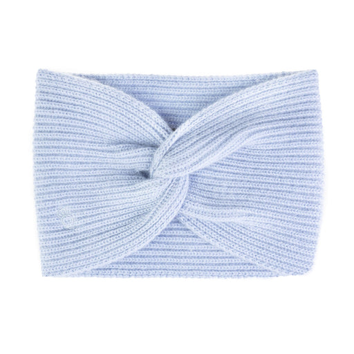 100% Cashmere Ladies Rib Headband Wide Moonblue - Heritage Of Scotland - MOONBLUE