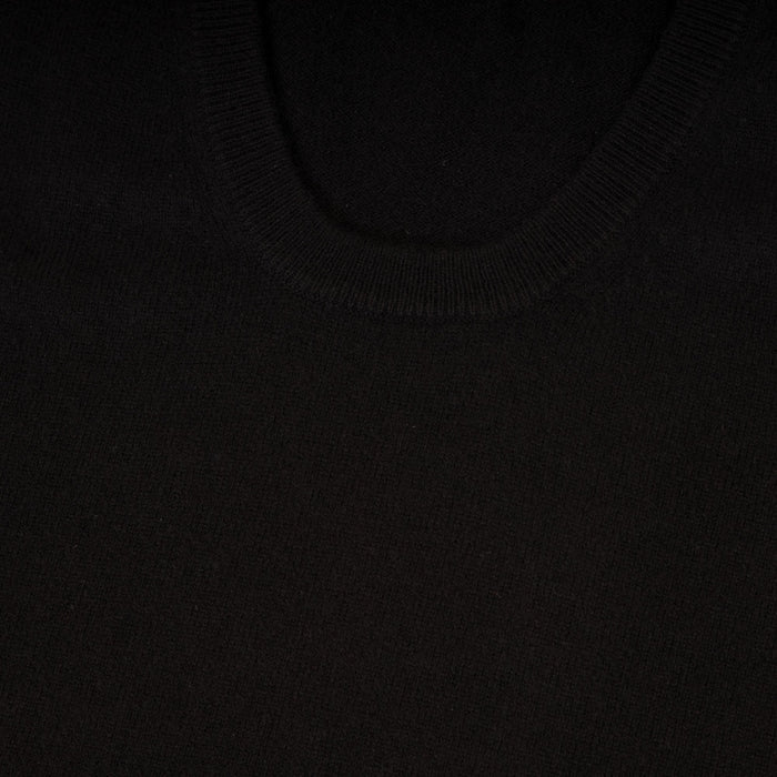 100% Cashmere Millie Crew Neck Black - Heritage Of Scotland - BLACK