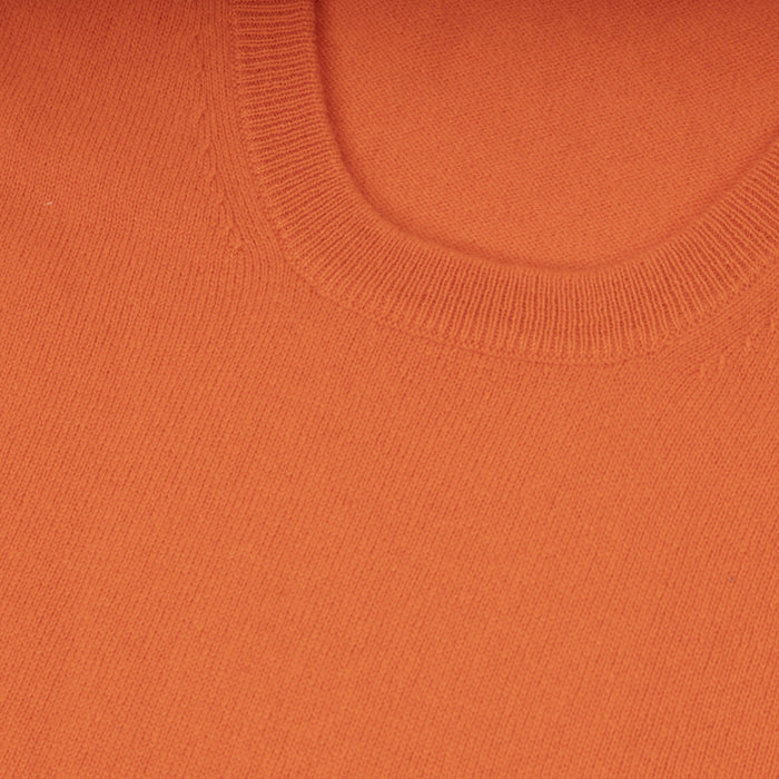 100% Cashmere Millie Crew Neck Flame - Heritage Of Scotland - FLAME