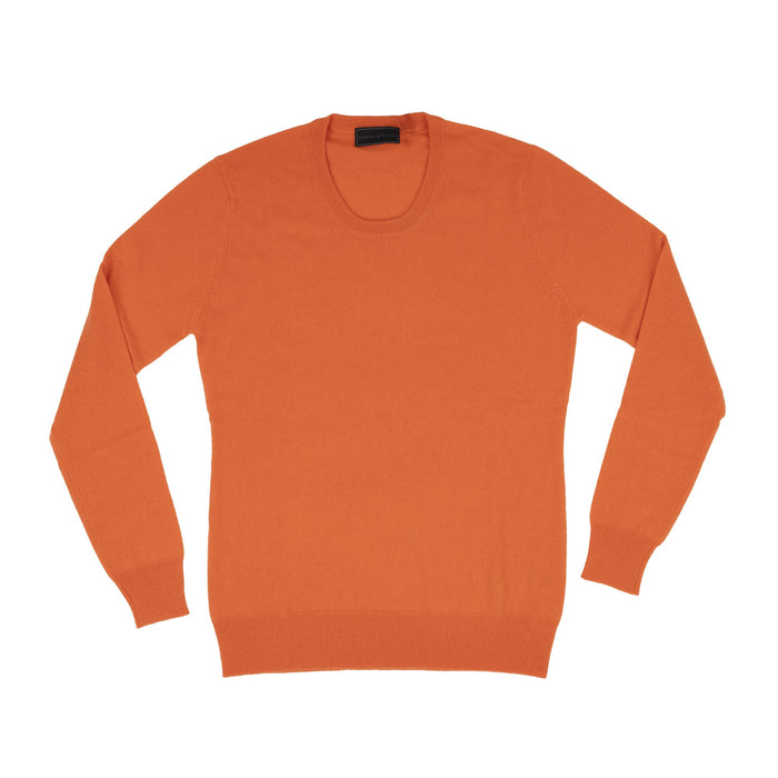 100% Cashmere Millie Crew Neck Flame - Heritage Of Scotland - FLAME